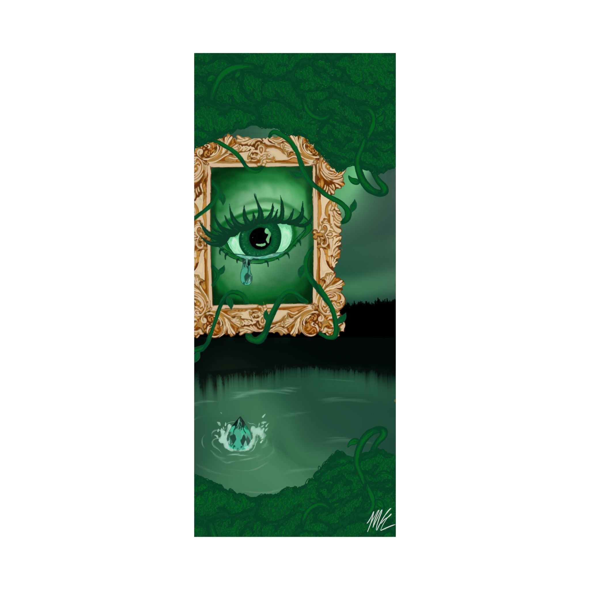 Enchanted Jade Eye Poster Print - Created By Original Artist
