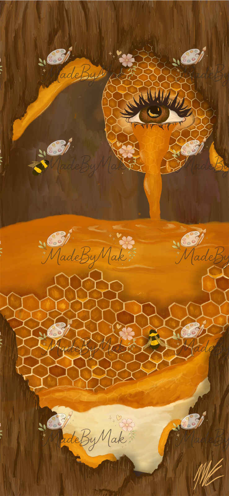 Honey Eye Art Poster - Created By Original Artist